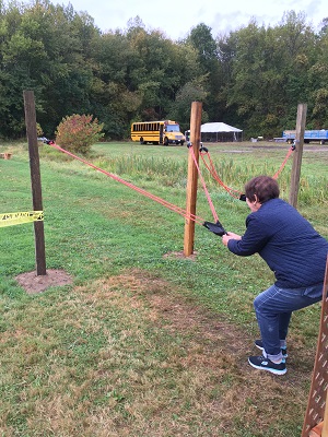 See if you can find your way out of the corn maze.